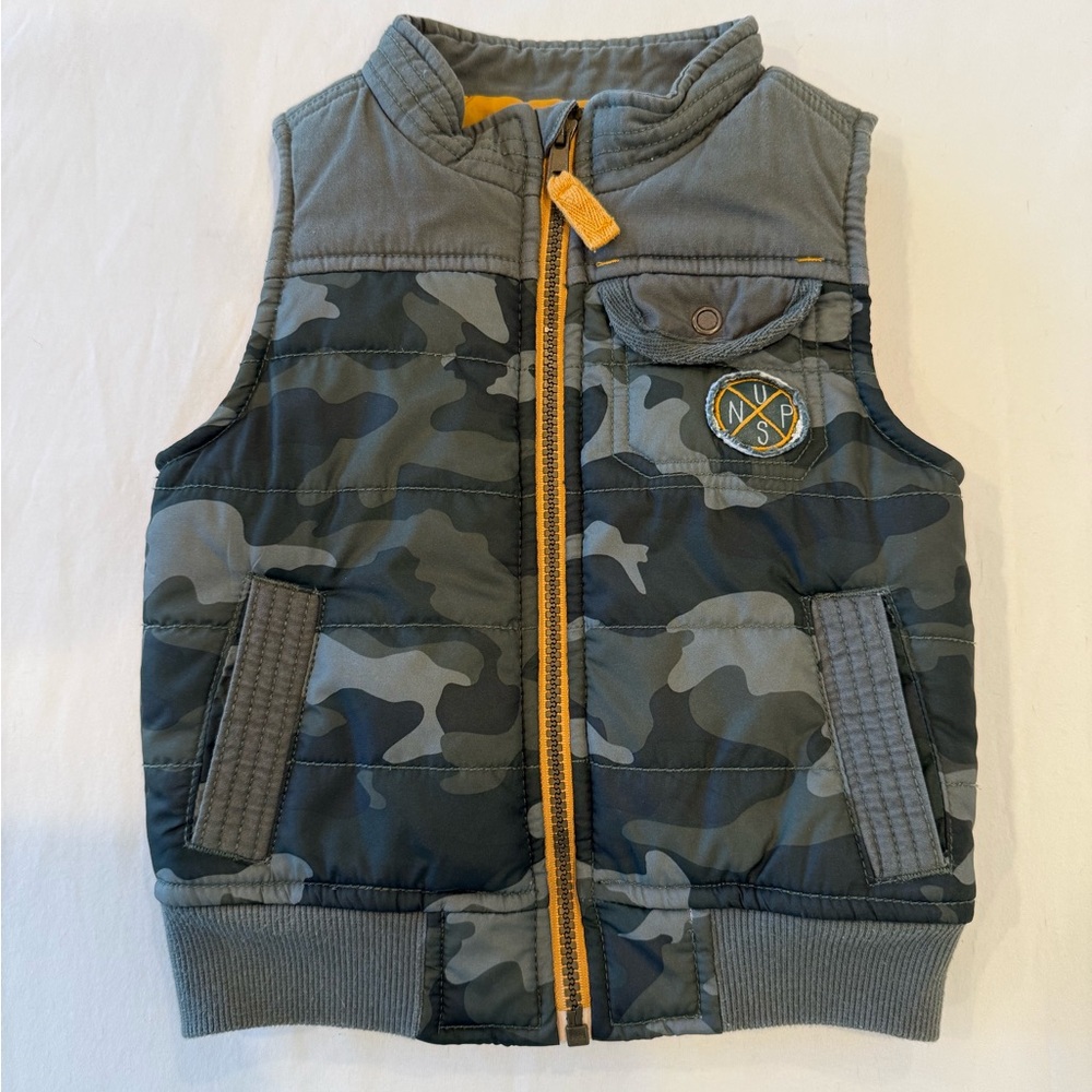OshKosh B'gosh Camo Vest with Yellow Accents